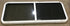 Used White Radius Opening Window : 60" W x 21 1/2" H x 2" D