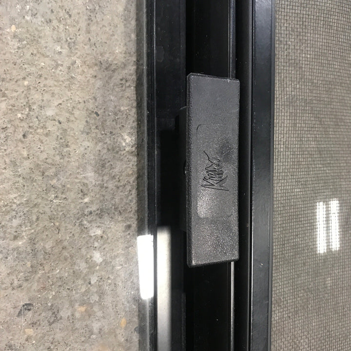 Used Black Radius Opening Window : 29.5" X 21.5" X 1.875" - Young Farts RV Parts