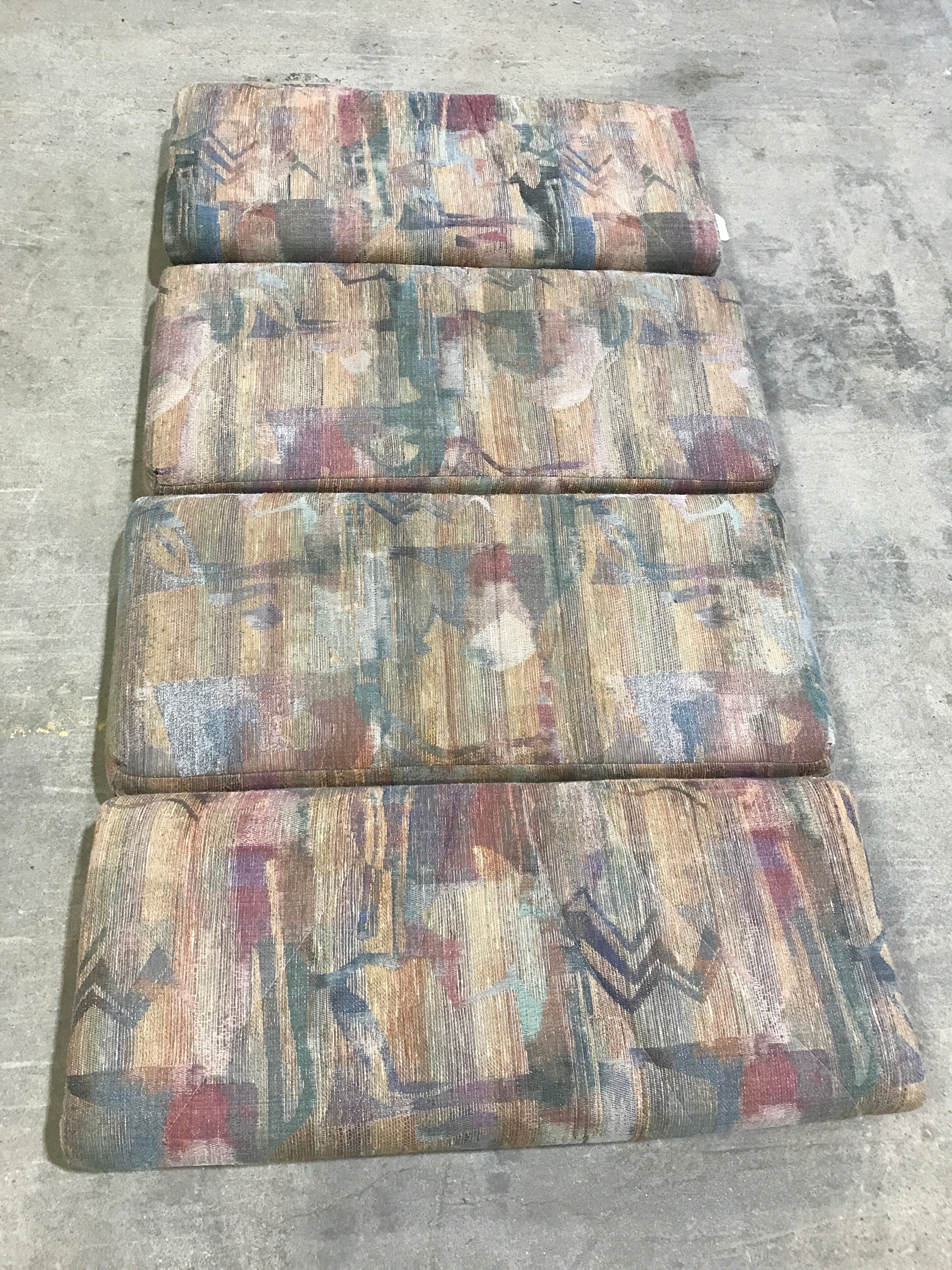 Used Dinette Cushion Set- 4 piece- 2 @ 40" x 18" x 6" D, 2 @ 40" x 17" x 6" D