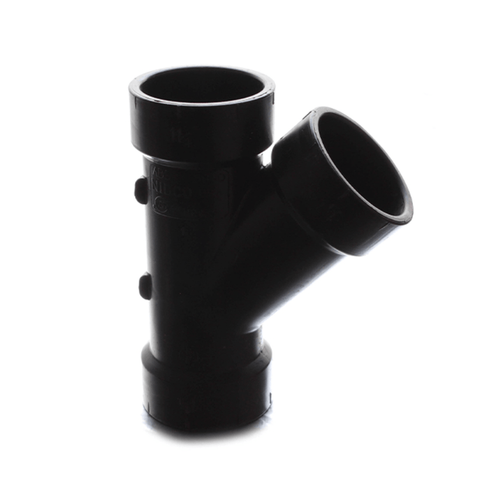45 Degree Wye ABS Waste Valve Fitting - 1.5" x 3 - Young Farts RV Parts