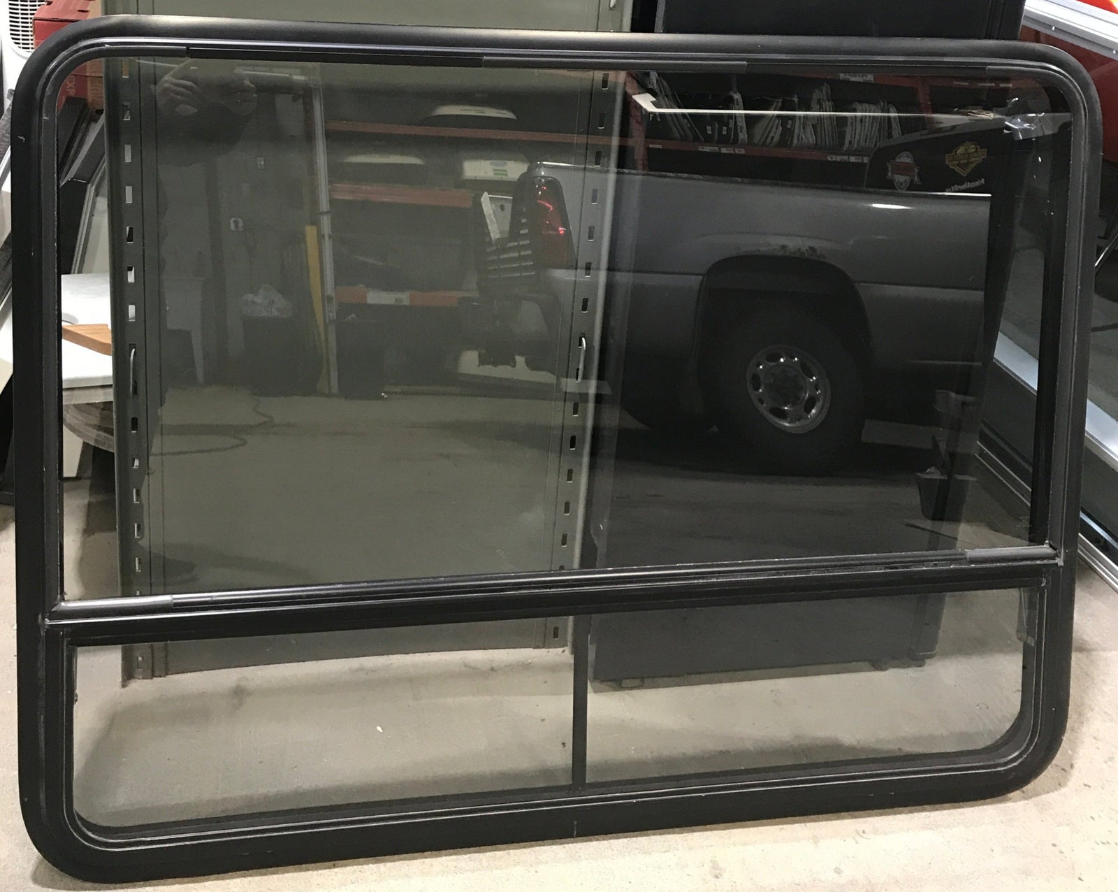 Used Black Radius Opening Window : 47 1/2