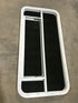 Used White Radius Opening Window : 45 1/2" W x 21 1/4" H x 2" D - Young Farts RV Parts