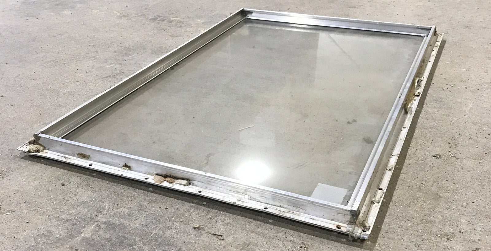 Used Silver Square Non-Opening Window: 28 3/4
