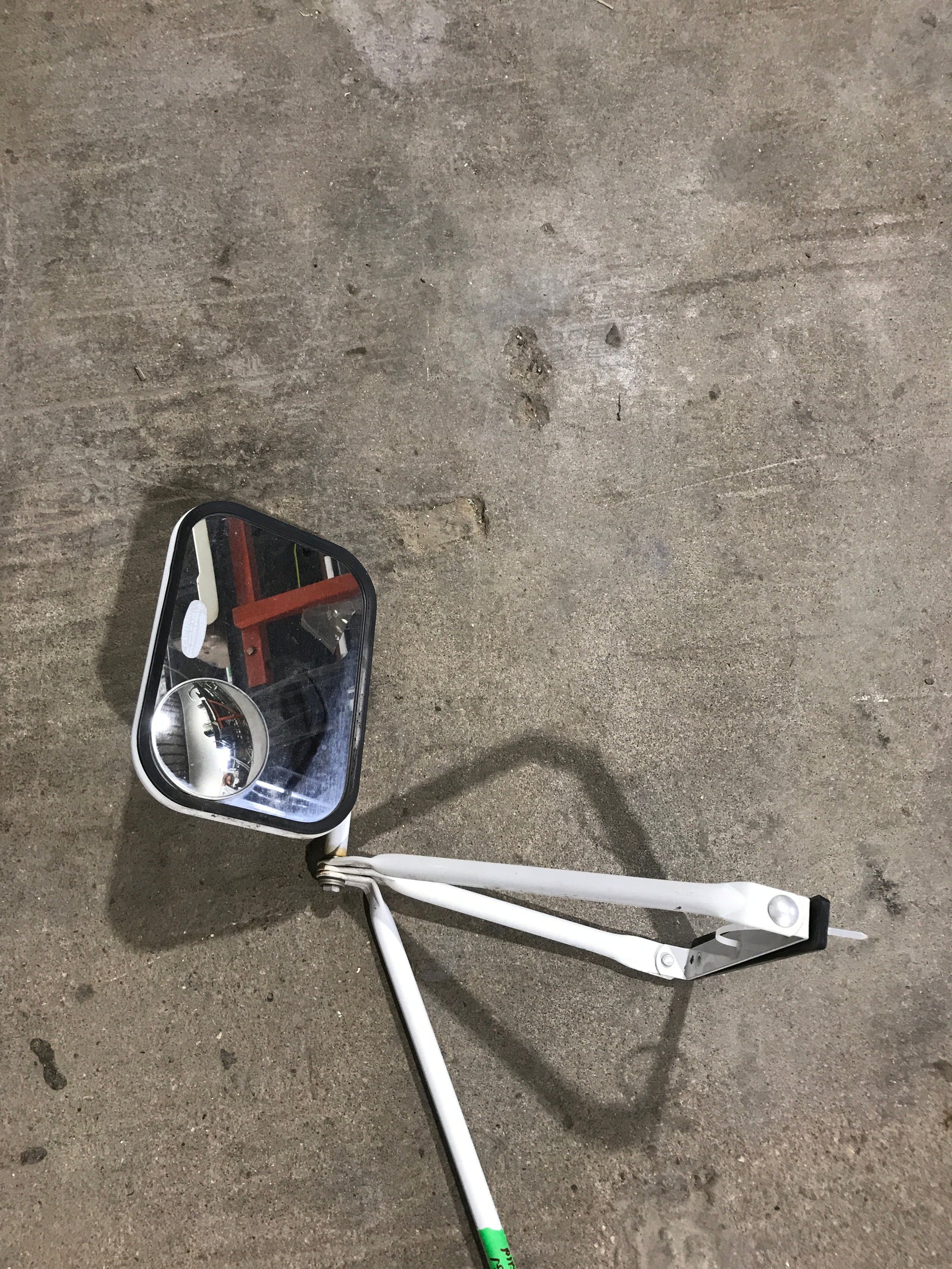 Used Old Style Motorhome Side View Mirror- Drivers Side
