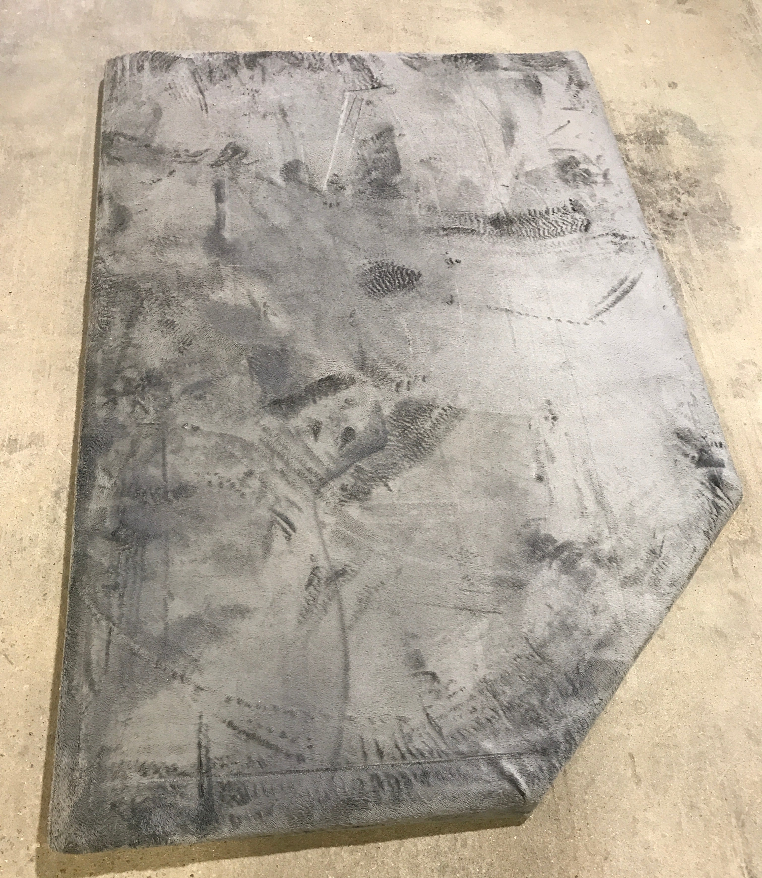 Used Bunk Mattress 74" x 50" x 2" D- with diagonal cut corner