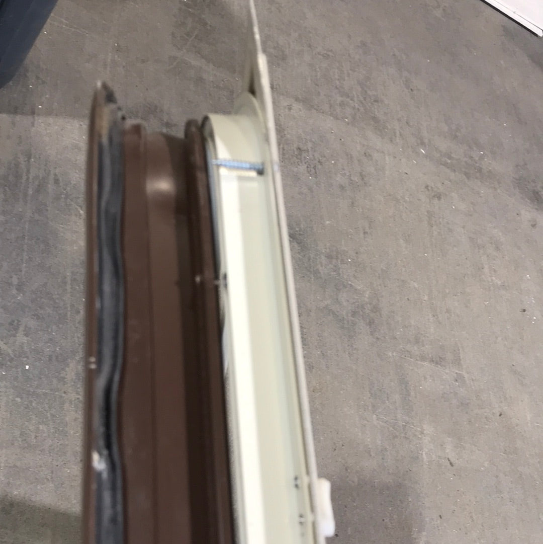 Used Brown Radius Dual Pane-Storm Window : 53 3/8" W x 28 5/8" H x 1 1/2" D - Young Farts RV Parts