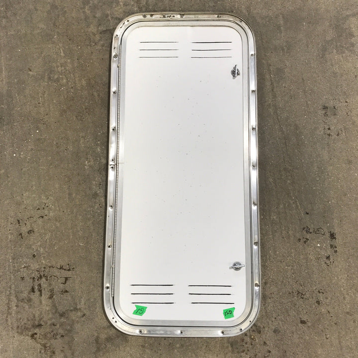 Used Radius Cornered Propane / Battery Cargo Door 13 3/4" x 31 3/4" x 3/4" D
