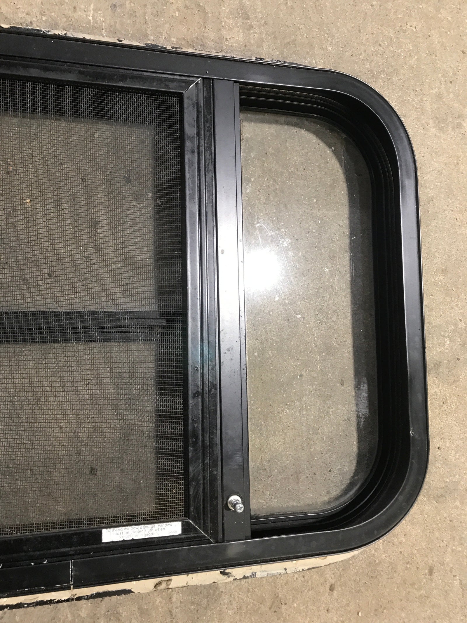 Used Black Radius Opening Window : 24 1/2
