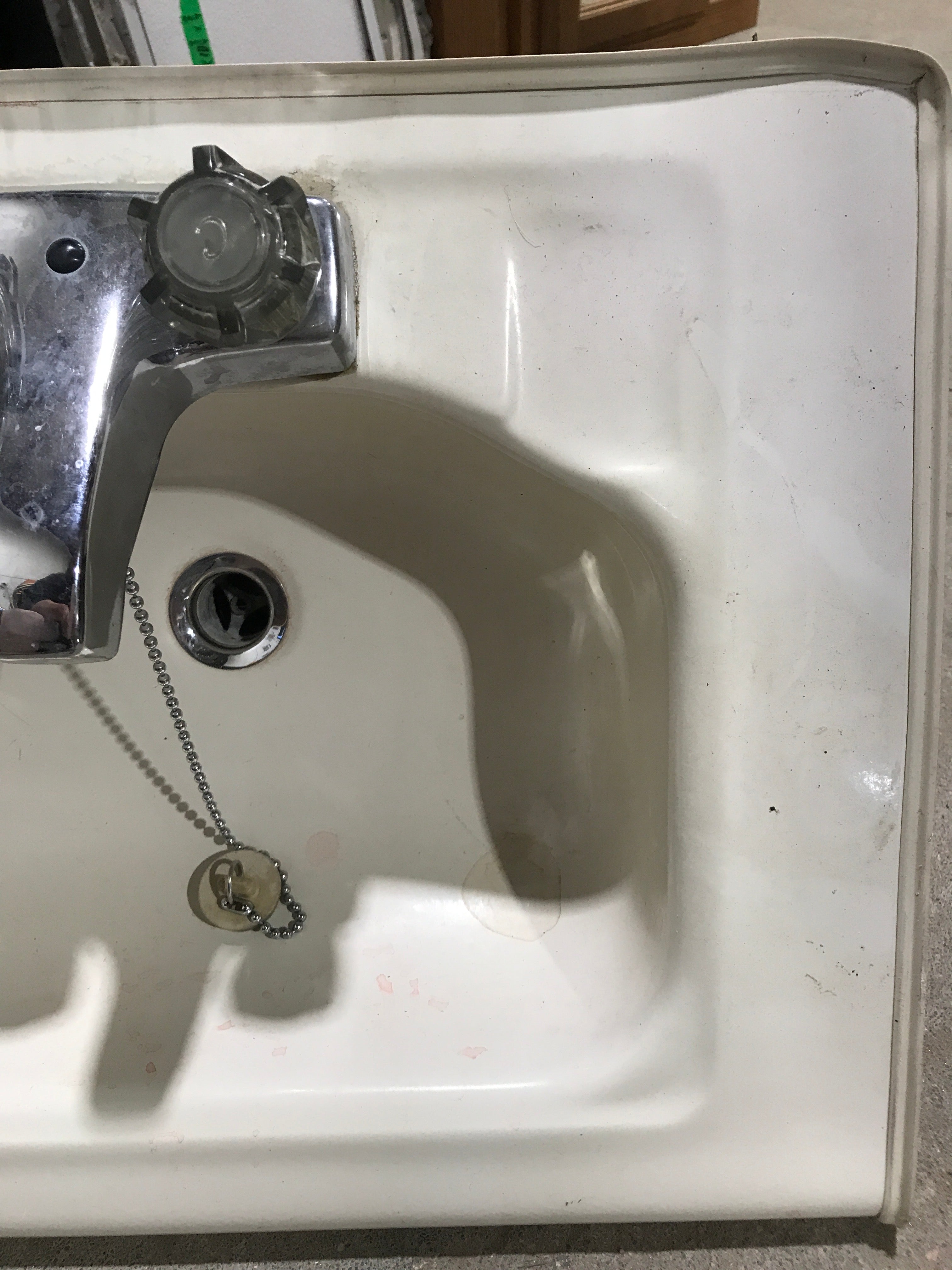 Used Bathroom Sink, Off-White - 20" X 15 1/2"