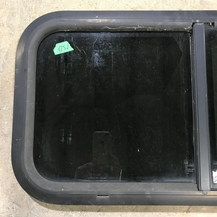 Used Black Radius Opening Window : 29.5" X 14.5" X 1.5" - Young Farts RV Parts