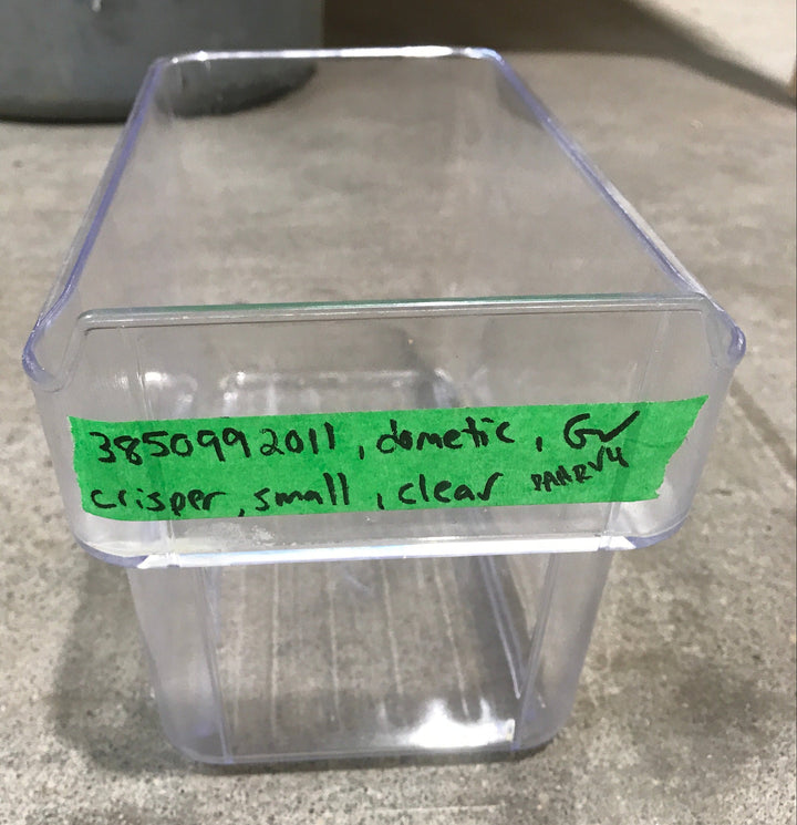 Used Dometic Small Crisper Bin, Clear - 3850992011
