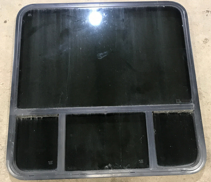 Used Black Radius Opening Window : 39 1/2" W x 39 1/2" H x 1 7/8" D