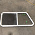 Used Slanted White Radius Opening Window : 47" W x 21 1/2" H x 1 1/2" D