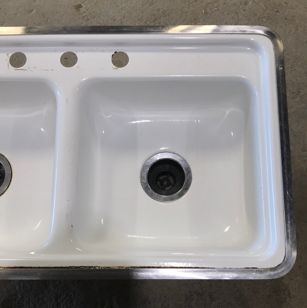Used Double Kitchen Sink 33” W x 19” L