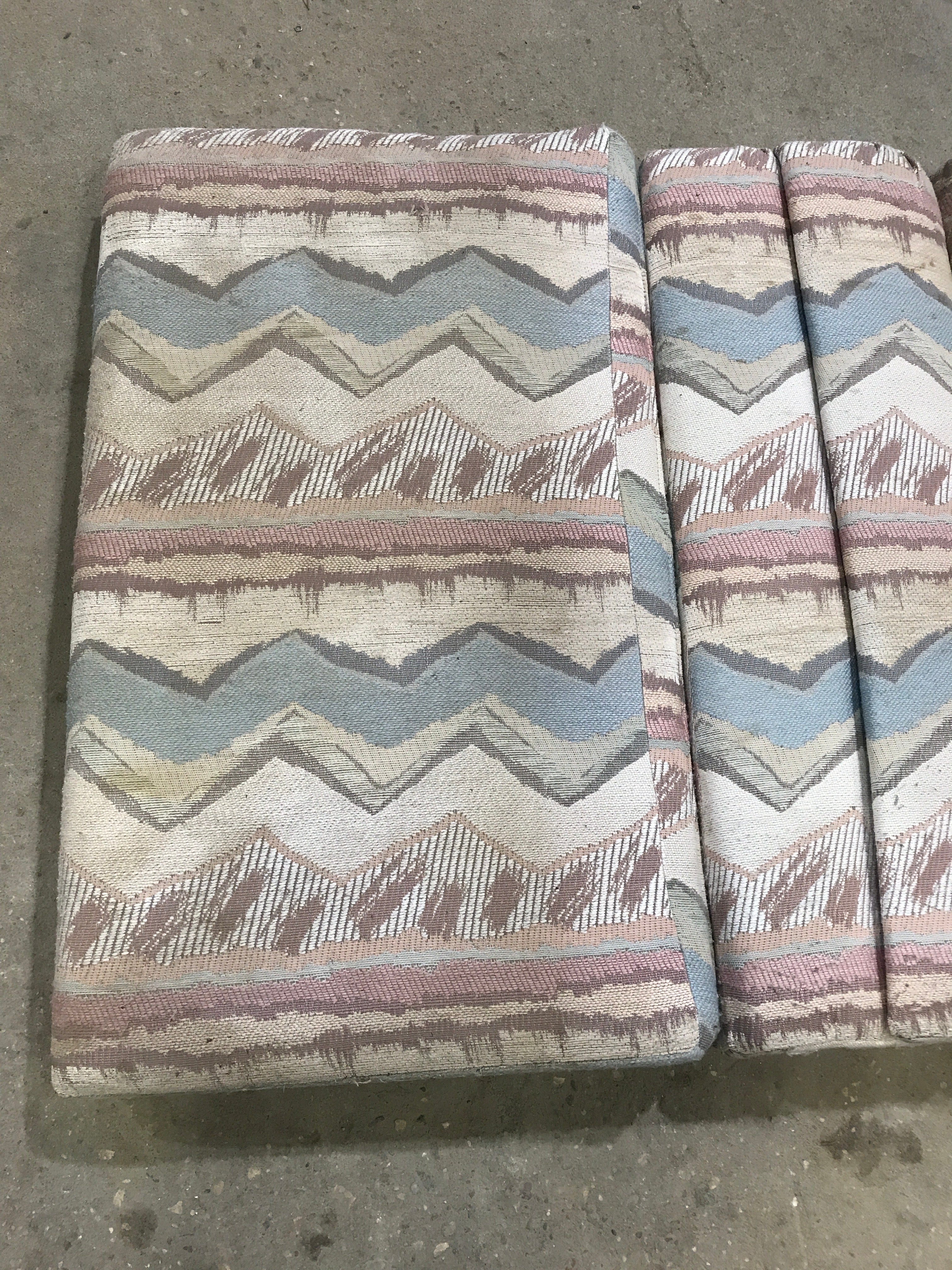 Used Dinette Cushion Set- 4 piece: 2 @ 38" X 22" X 4" D, 2 @ 38" X 14" X 4" D