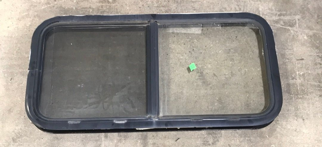 Used Black Radius Opening Window : 35 1/2" W X 17 1/2" H X 2" D