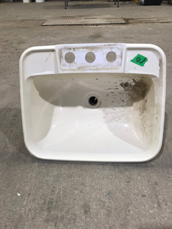 Used Bathroom Sink, Off-White - 14 3/4" X 12 1/4" X 6"D