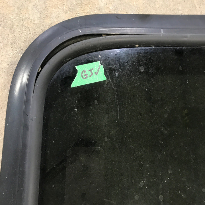 Used Black Radius Opening Window : 21.5" X 17.5" X 1.25" - Young Farts RV Parts