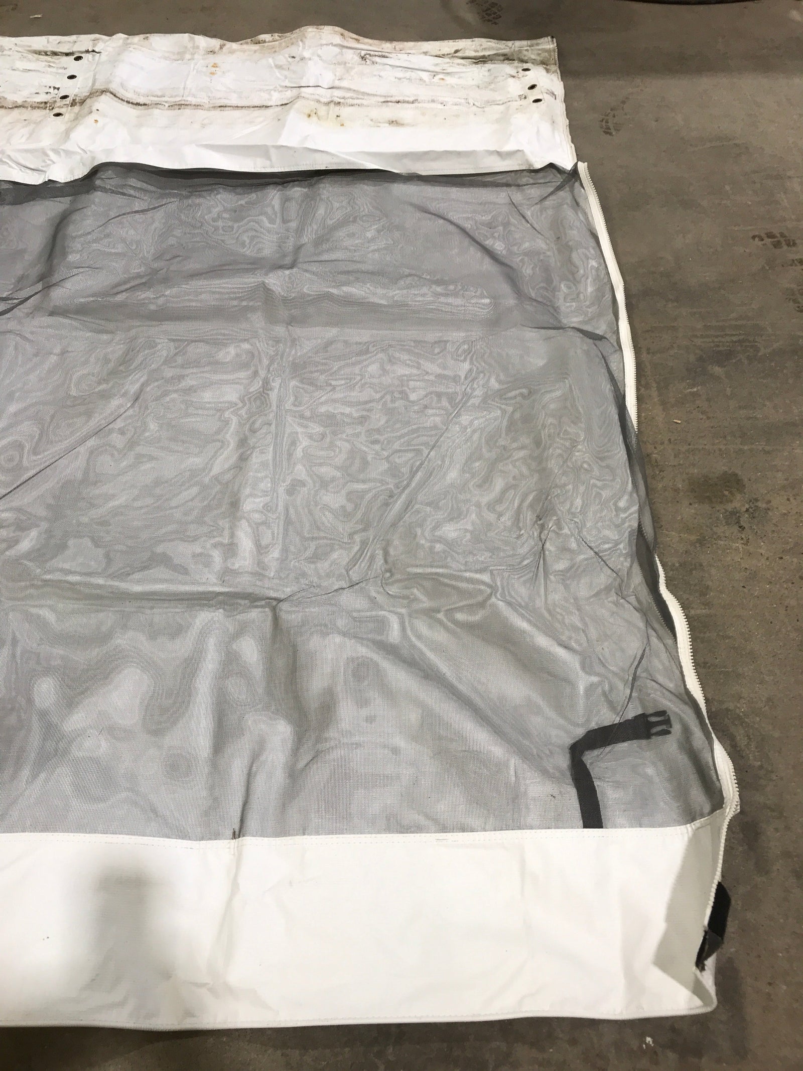 Used Fabric Panel for RV Awning Screen Room - Front Panel