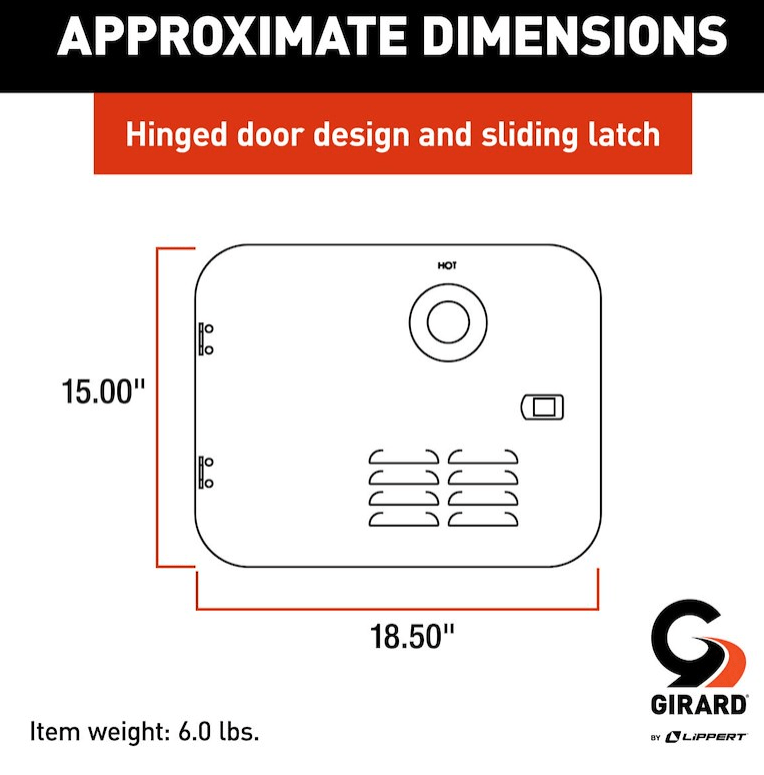 6 Gal Door Kit - Atwood Black - Young Farts RV Parts