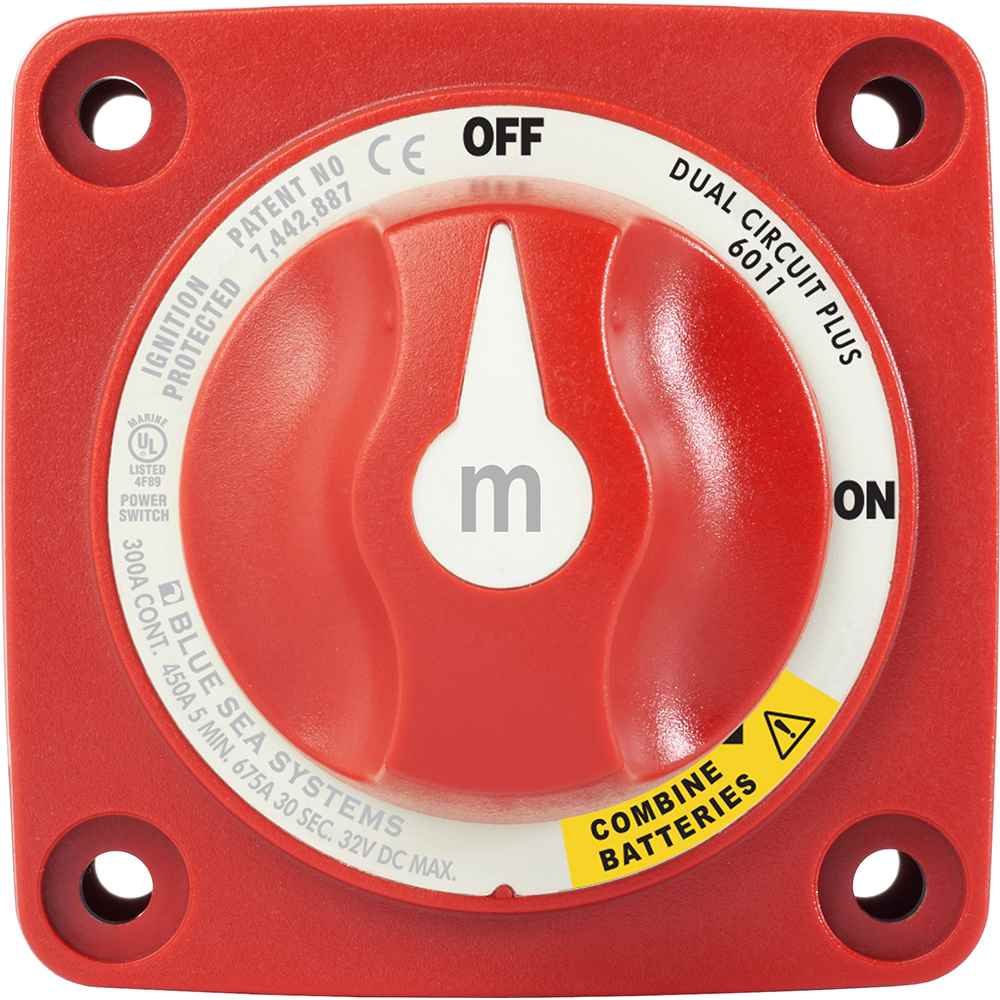 6011 m - Series (Mini) Battery Switch Dual Circuit Plus - Young Farts RV Parts