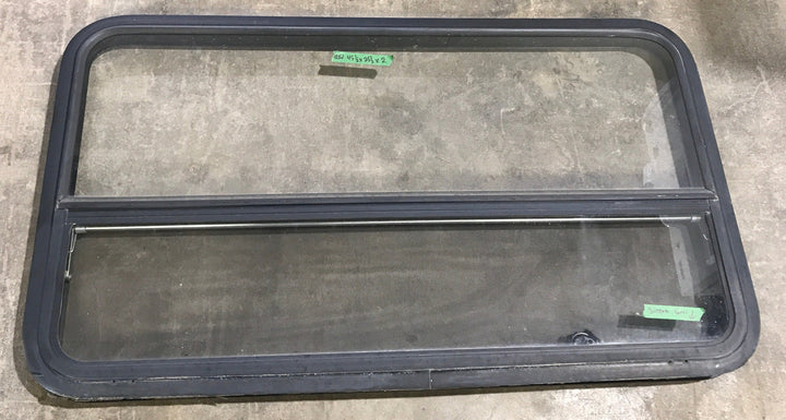 Used Black Radius Opening Window : 45 1/2" W x 25 1/2" H x 2" D