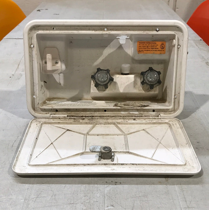 Used 12 3/4" W RV Access Hatch - Outdoor Shower