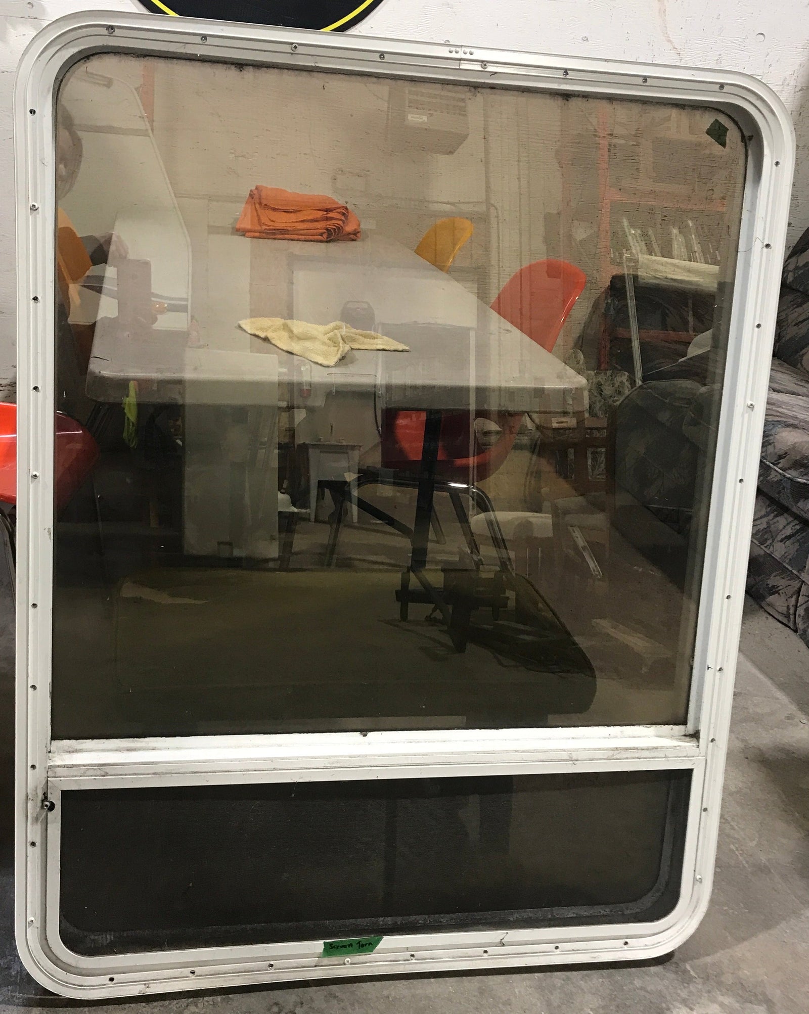 Used White Radius Opening Window : 45 1/2