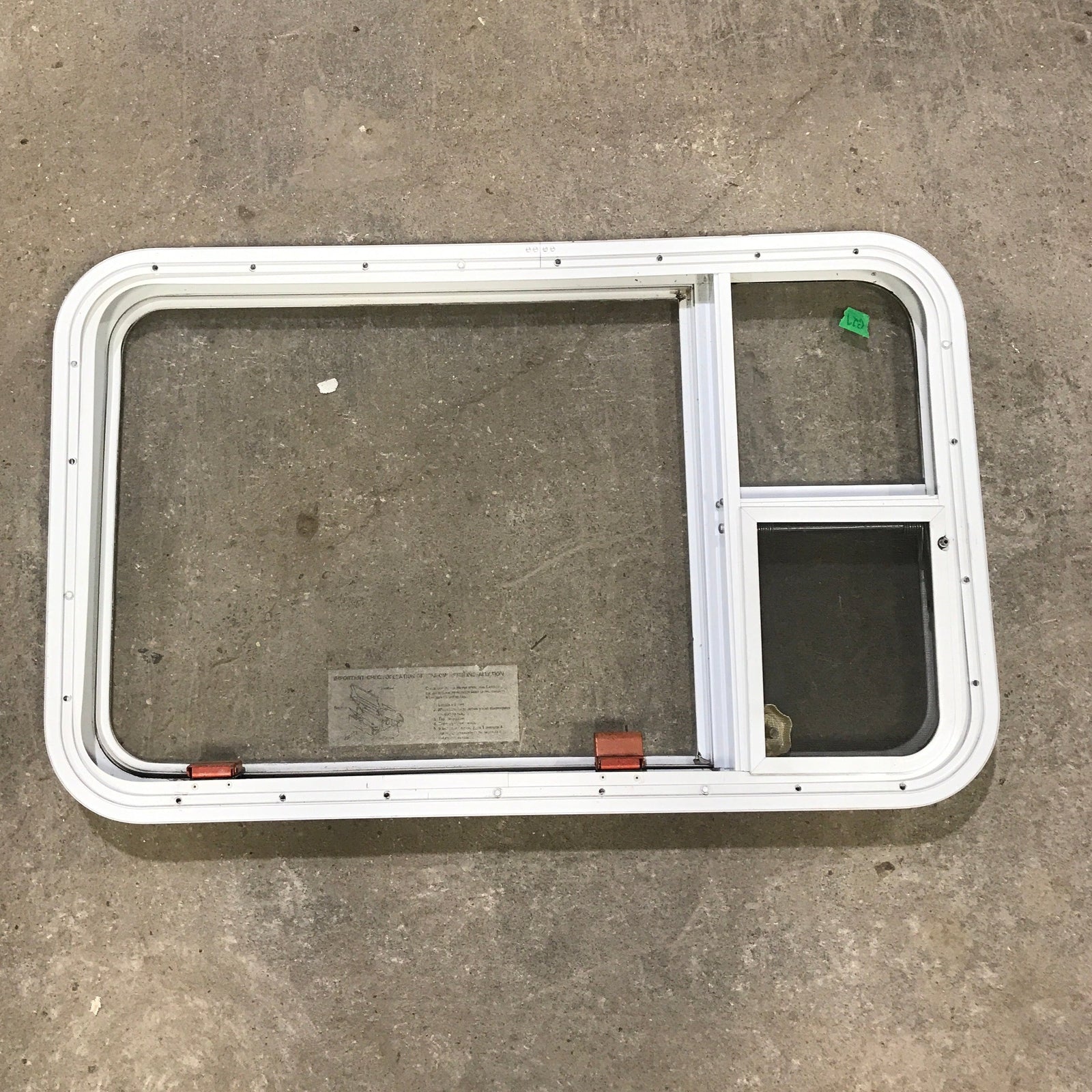 Used White Radius Emergency Opening Window : 35 1/2