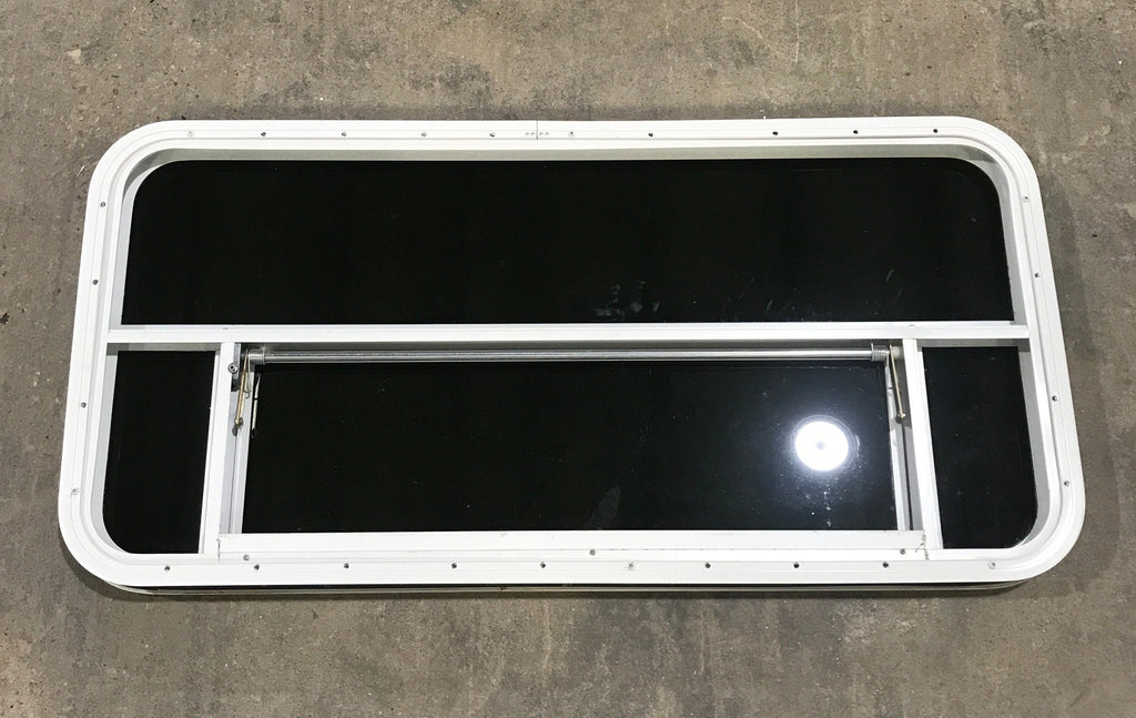 Used White Radius Opening Window : 45 1/2" W x 21 1/4" H x 2" D