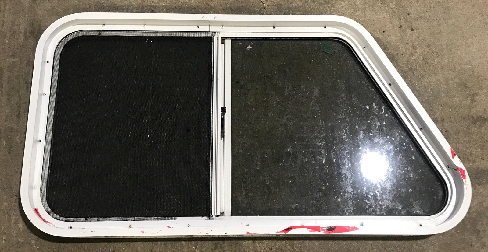 Used Slanted White Radius Opening Window : 37