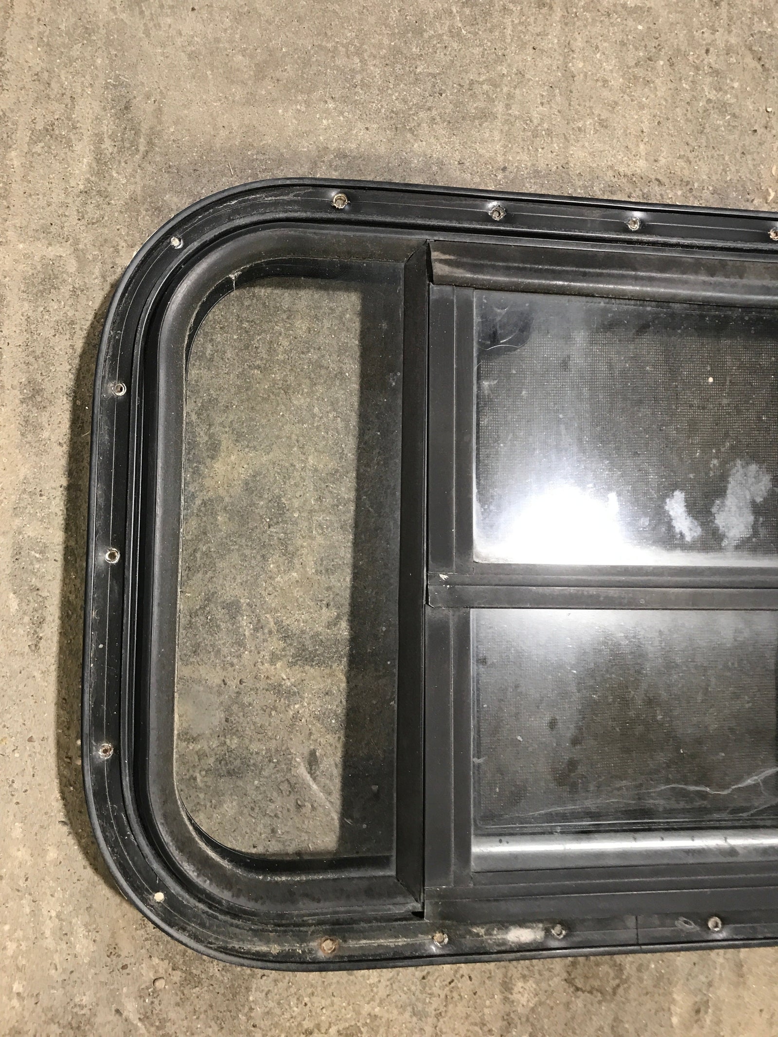 Used Black Radius Opening Window : 24 1/2