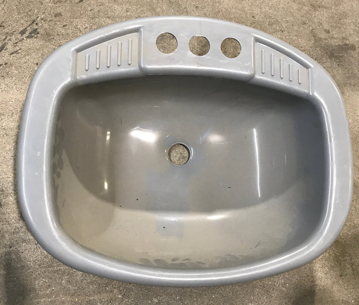 Used Bathroom Sink, Grey - 20" x 16" x 6 1/2"D
