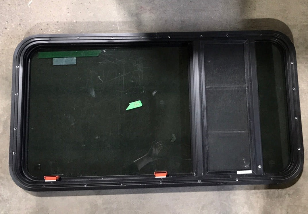 Used Black Radius Emergency Opening Window : 41 1/2" W X 21 3/4" H X 2" D