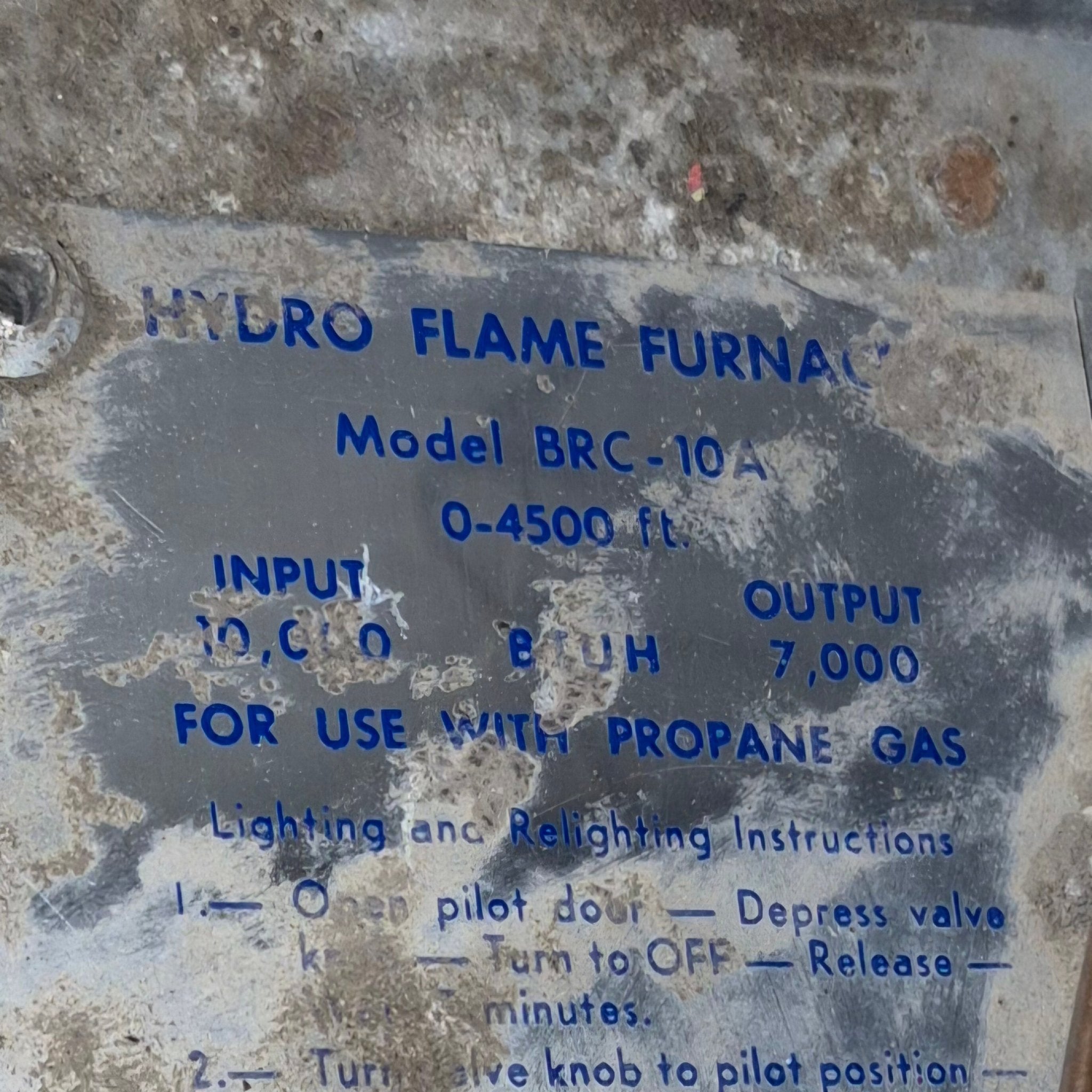 7000 BTU USED BRC - 10A HYDRO FLAME RV Propane Furnace - Young Farts RV Parts