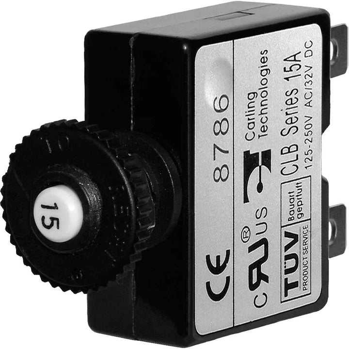 7056 15A Push Button Thermal with Quick Connect Terminals - Young Farts RV Parts