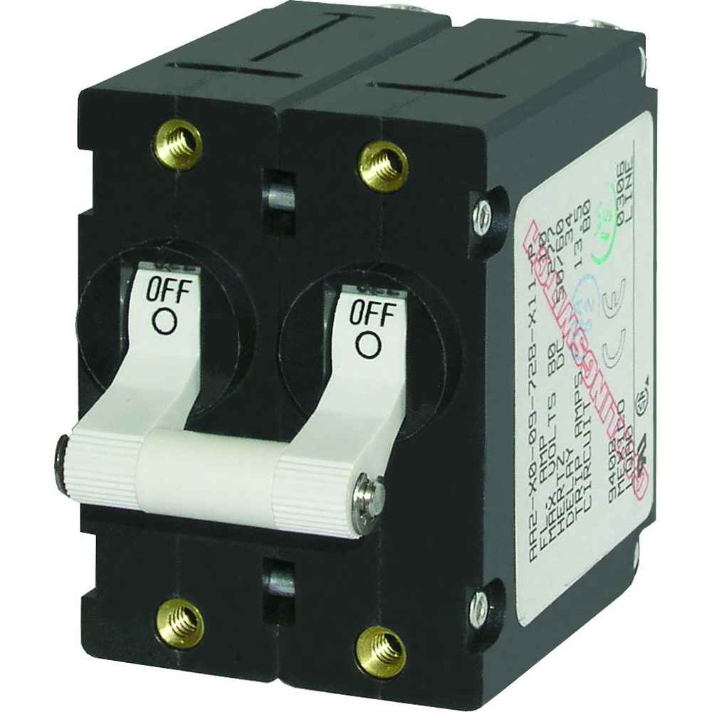 7242 A - Series Double Pole Toggle - 50 Amp - White - Young Farts RV Parts