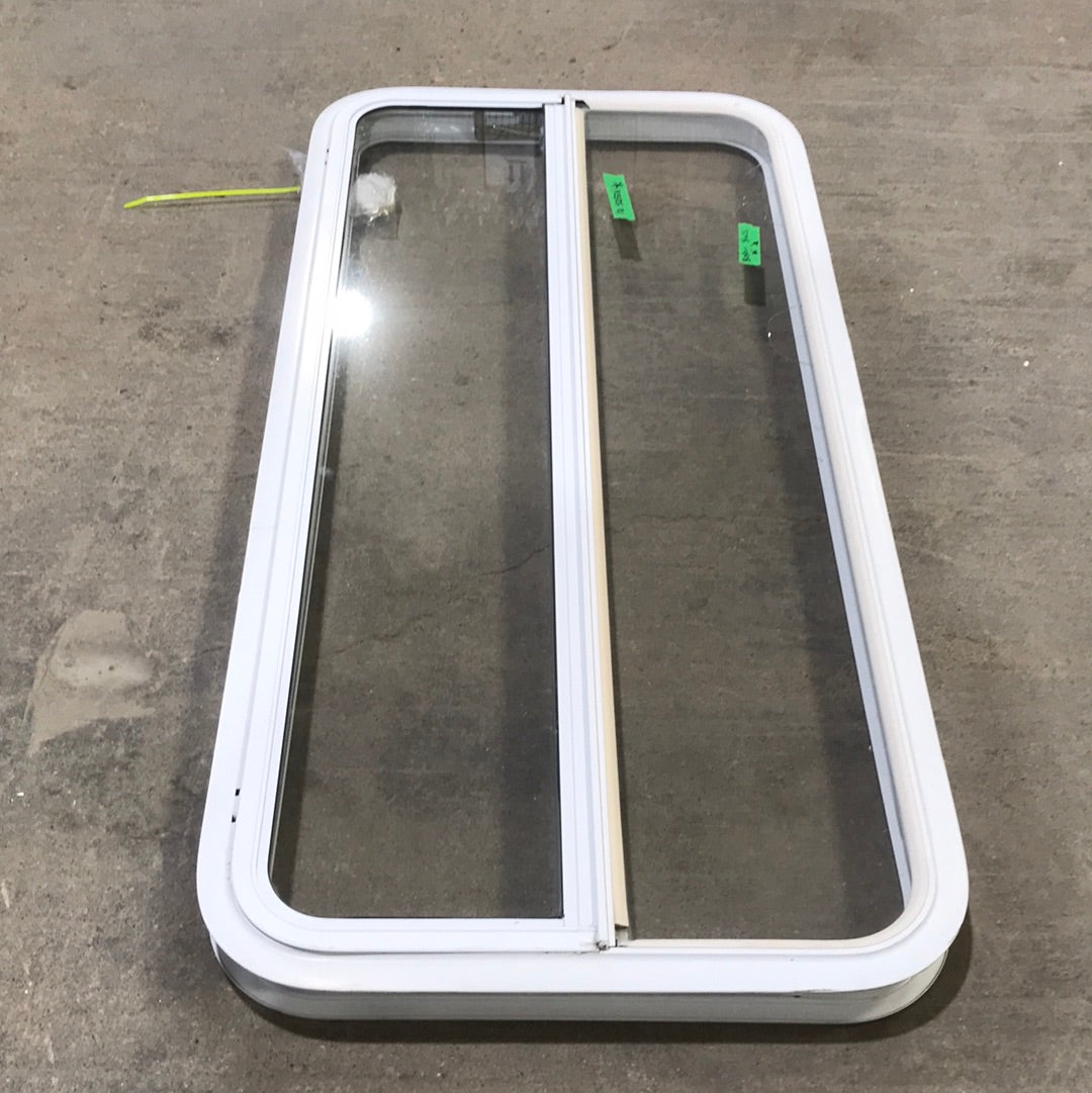 Used White Radius Opening Window : 47 1/4" W x 21 1/4" H x 2" D