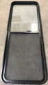 Used Black Radius Opening Window : 60 1/4" W x 21 3/4" H x 1 7/8" D