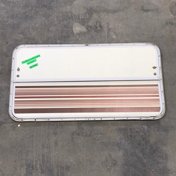Used Radius Corner Cargo Door 47 3/4" W x 24 3/4" H x 1/2" D - Young Farts RV Parts