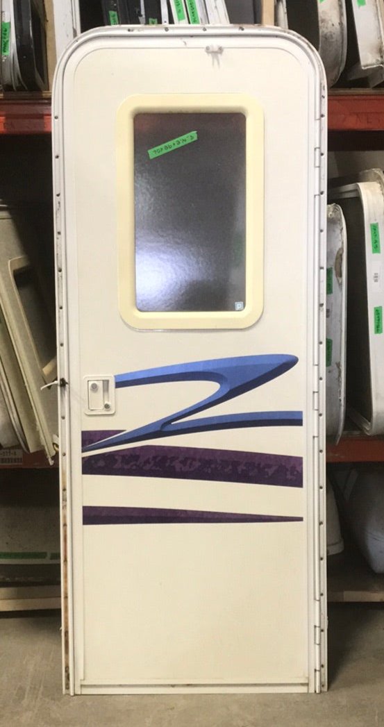 Used RV Radius Corner Entry Door 72