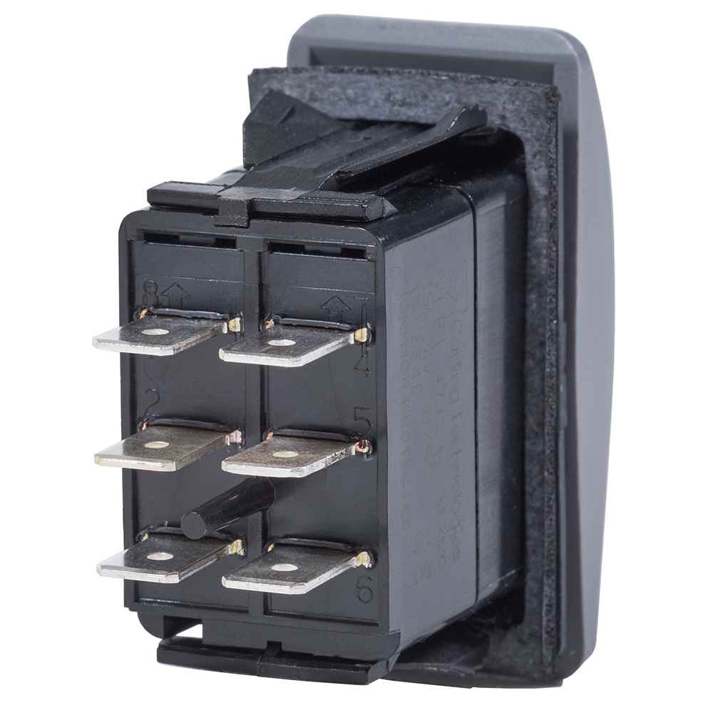 7938 Contura II Switch DPDT Black - (ON) - OFF - (ON) - Young Farts RV Parts