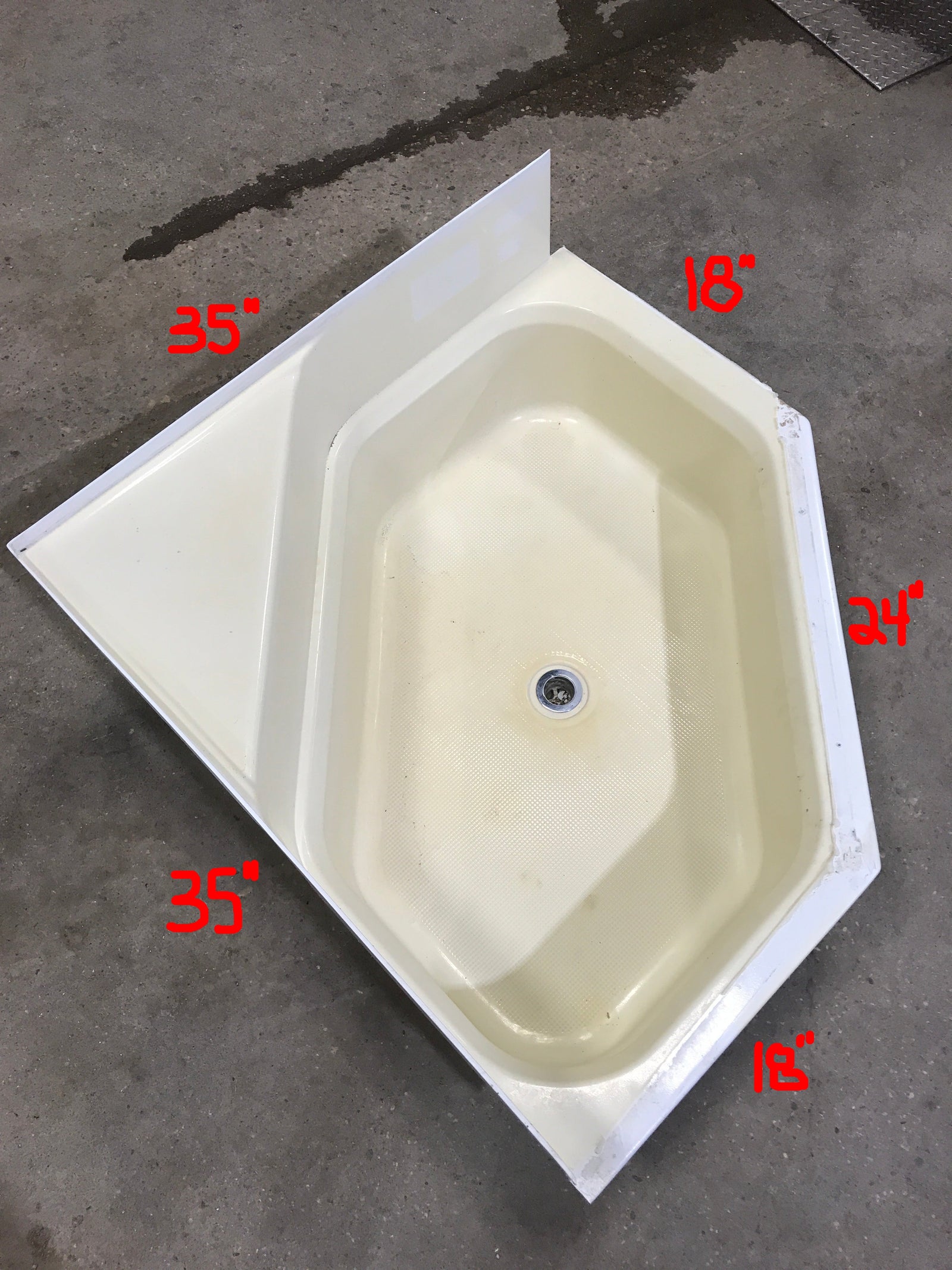 Used Shower Base/ Pan, With Seat