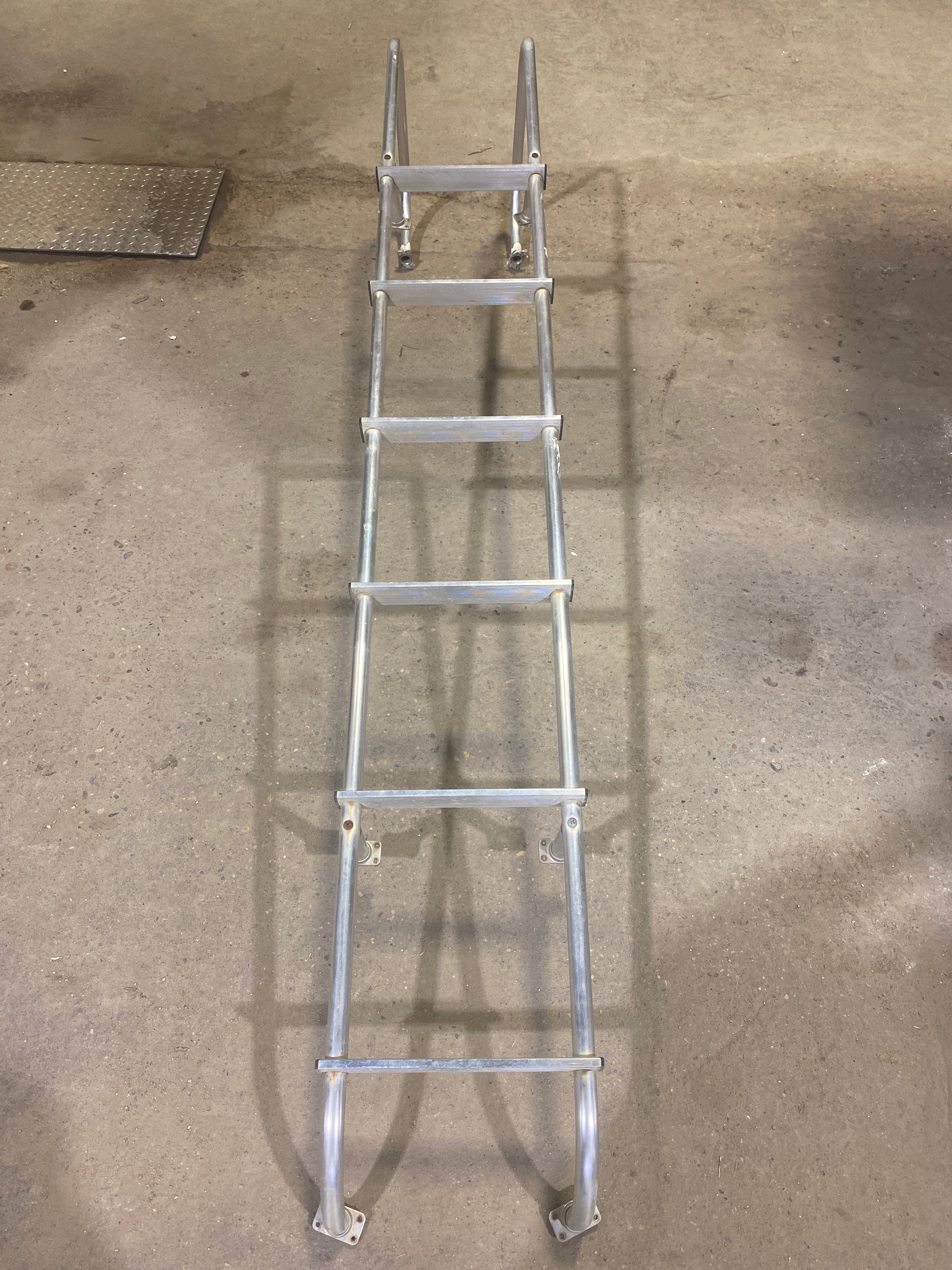 Used RV Exterior Ladder - Aluminum - 89" H x 12 1/2" W - Young Farts RV Parts