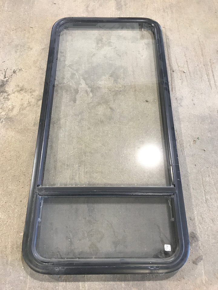 Used Black Radius Opening Window : 23 1/2" W x 52" H x 1 7/8"