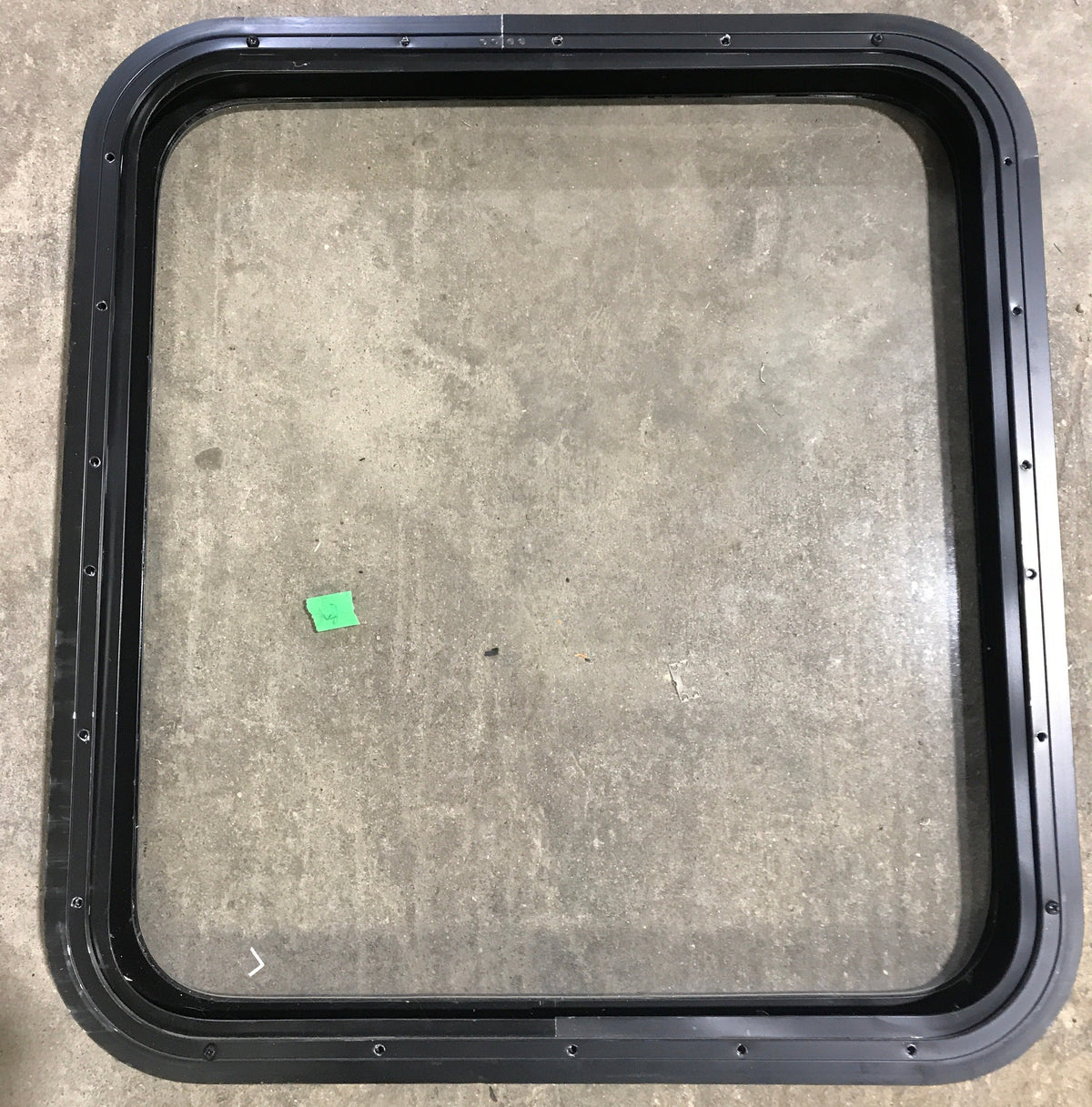 Used Black Radius Non Opening Window : 25 1/2