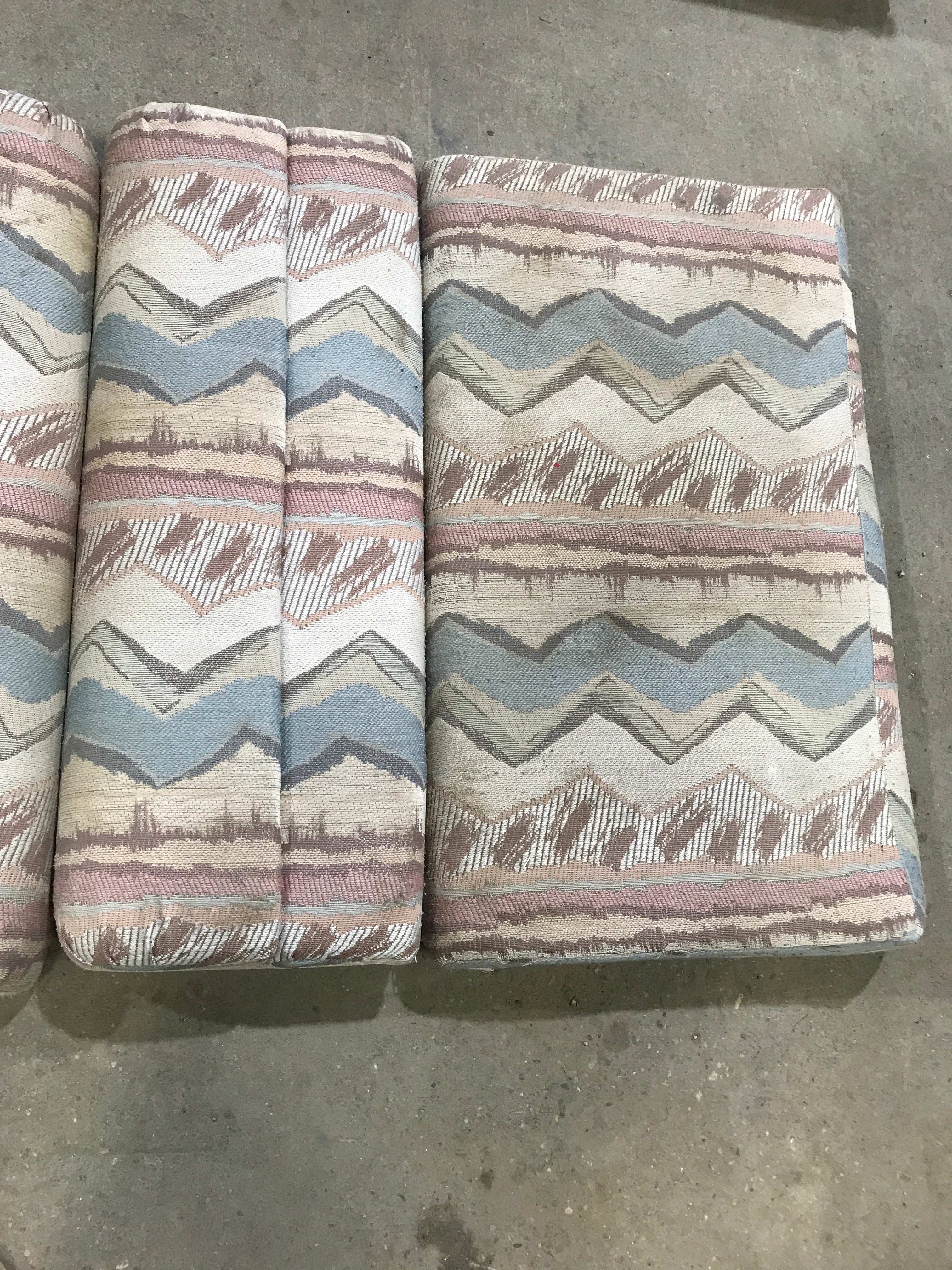 Used Dinette Cushion Set- 4 piece: 2 @ 38" X 22" X 4" D, 2 @ 38" X 14" X 4" D