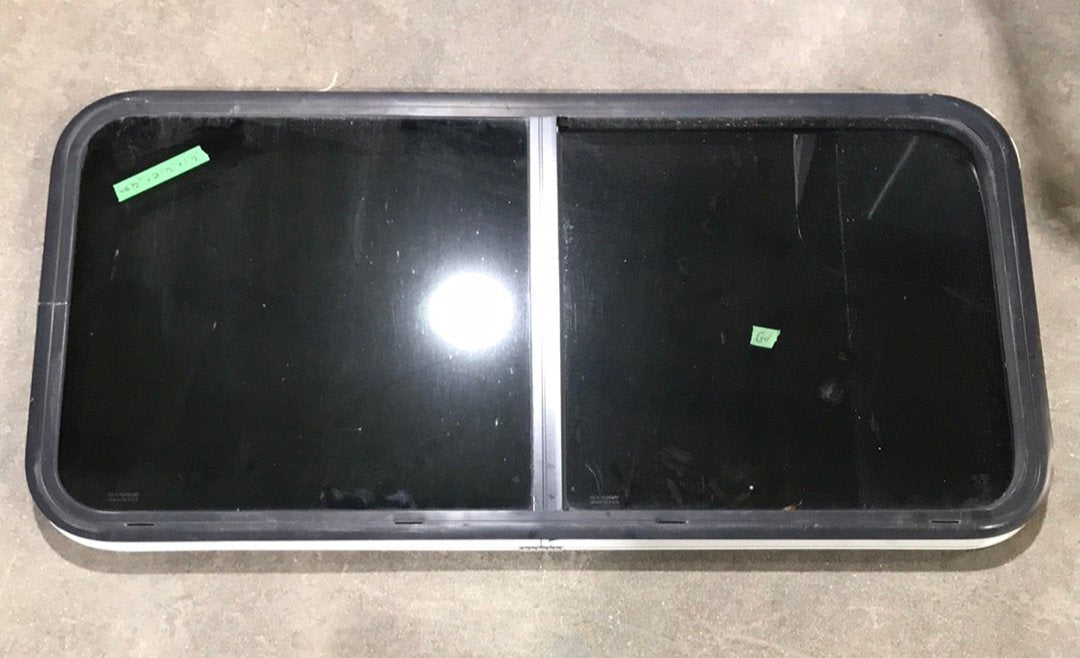 USED Black Radius Opening Window : 45 1/2" W x 21 1/2" H x 1 1/2" D