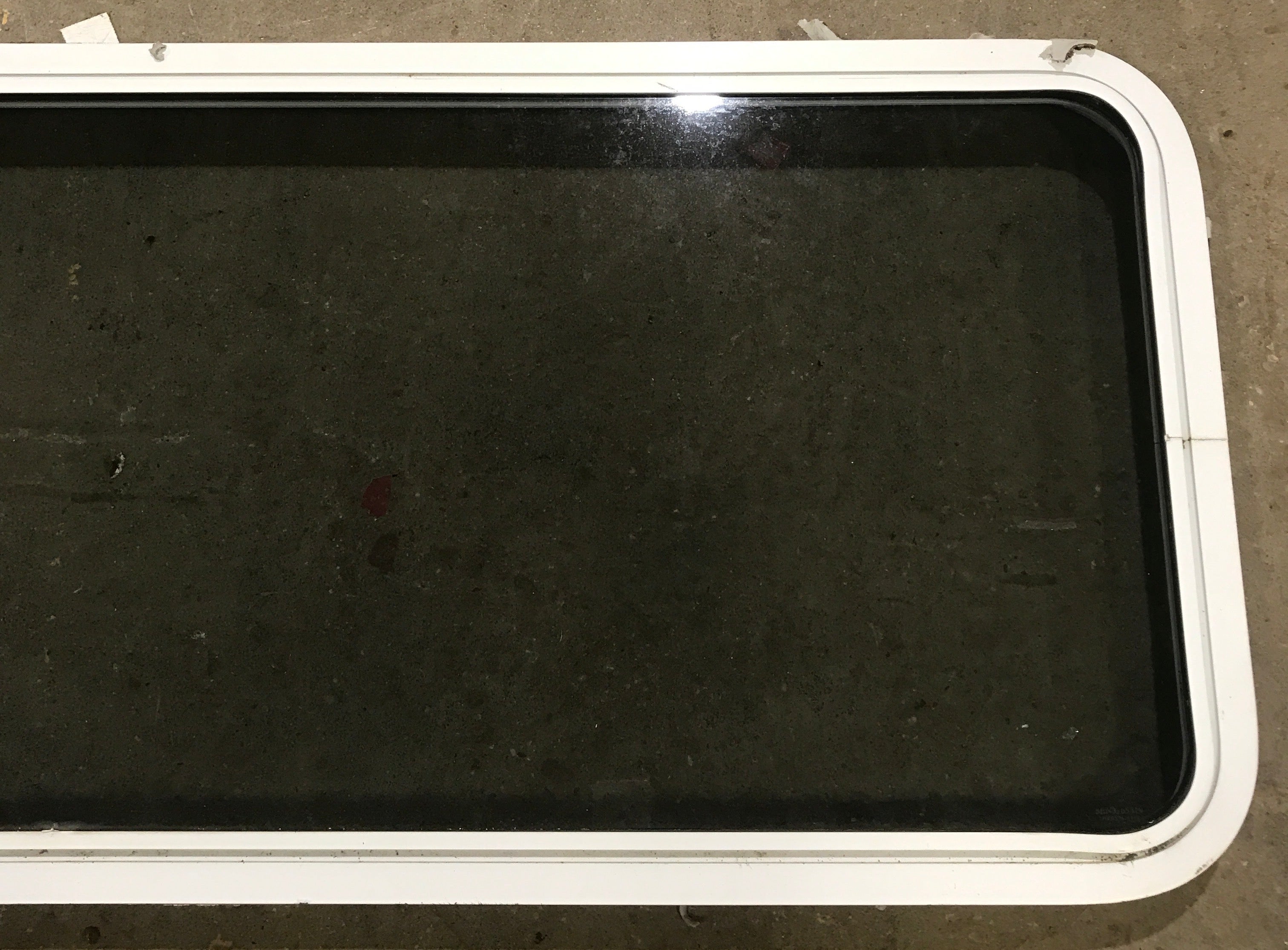 Used White Radius Non Opening Window : 60" W x 21 1/2" H x 1 7/8" D