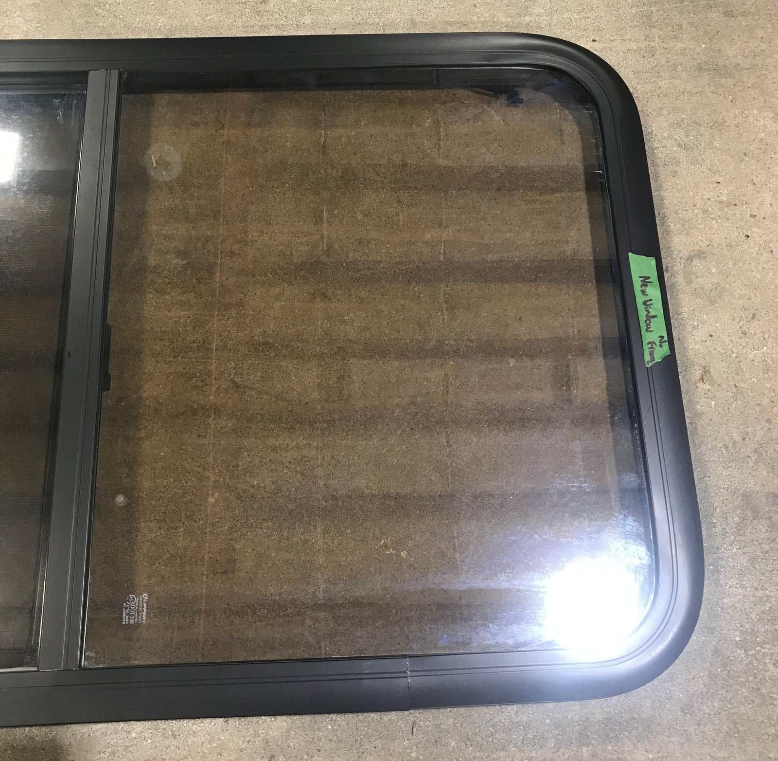 Used Black Radius Opening Window : 23 3/4
